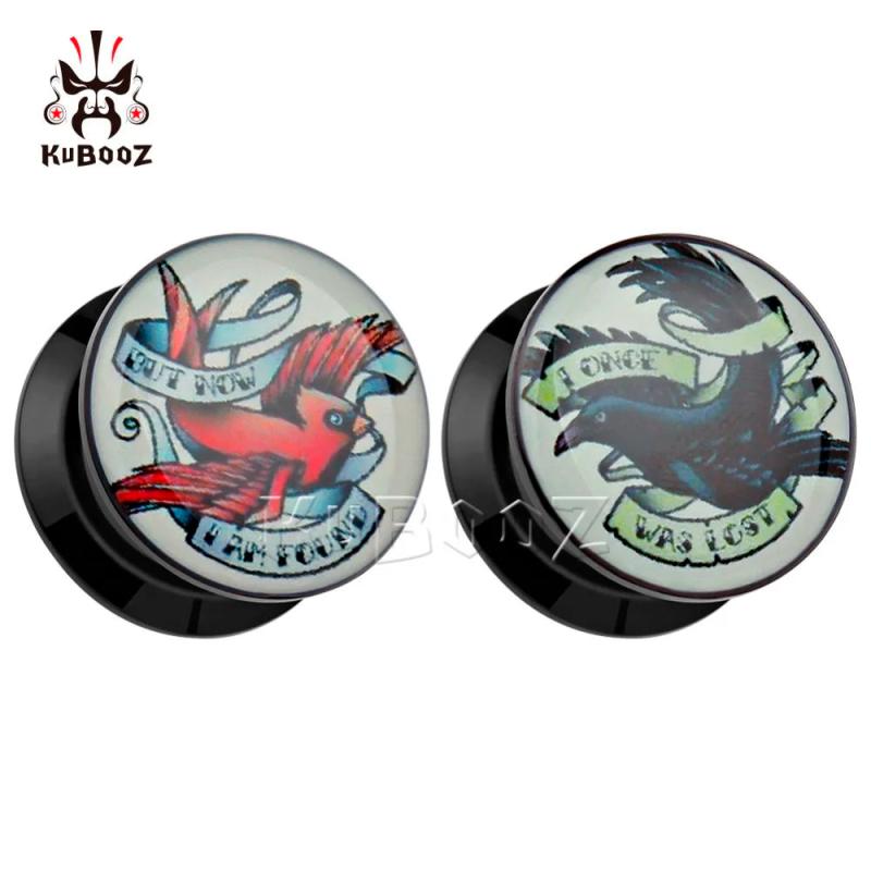2PCS Ear Piercing Tunnels Gauges Plugs Stretcher Expander 6-30mm