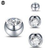 10Pcs Titanium Screw Balls Body Piercing Jewelry
