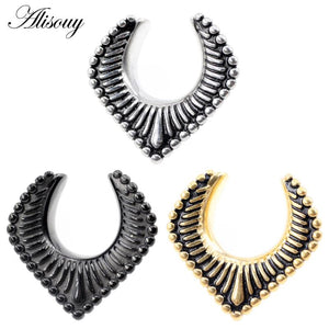 8-30mm Retro Stainless Steel Saddle Ear Tunnel Expander Gauges