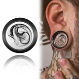 2 PCS Stainless Steel Ear Expander Plugs Piercing Double Flared Tunnel Gauges