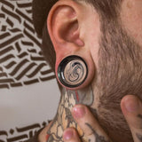 2 PCS Stainless Steel Ear Expander Plugs Piercing Double Flared Tunnel Gauges