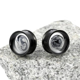 2 PCS Stainless Steel Ear Expander Plugs Piercing Double Flared Tunnel Gauges
