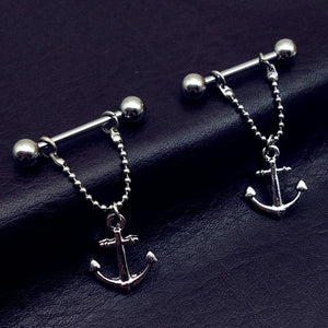 316L Surgical Steel Anchor Nipple Rings 14G