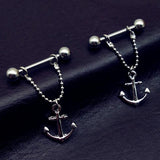 316L Surgical Steel Anchor Nipple Rings 14G