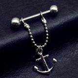 316L Surgical Steel Anchor Nipple Rings 14G