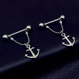 316L Surgical Steel Anchor Nipple Rings 14G