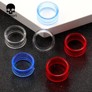 Acrylic Ear Gauges Plugs Tunnels Double Flared Earrings Body Jewelry