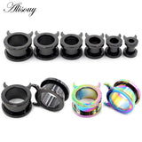 2PC Stainless Steel Devil Ear Piercing Gauges Tunnels Expanders