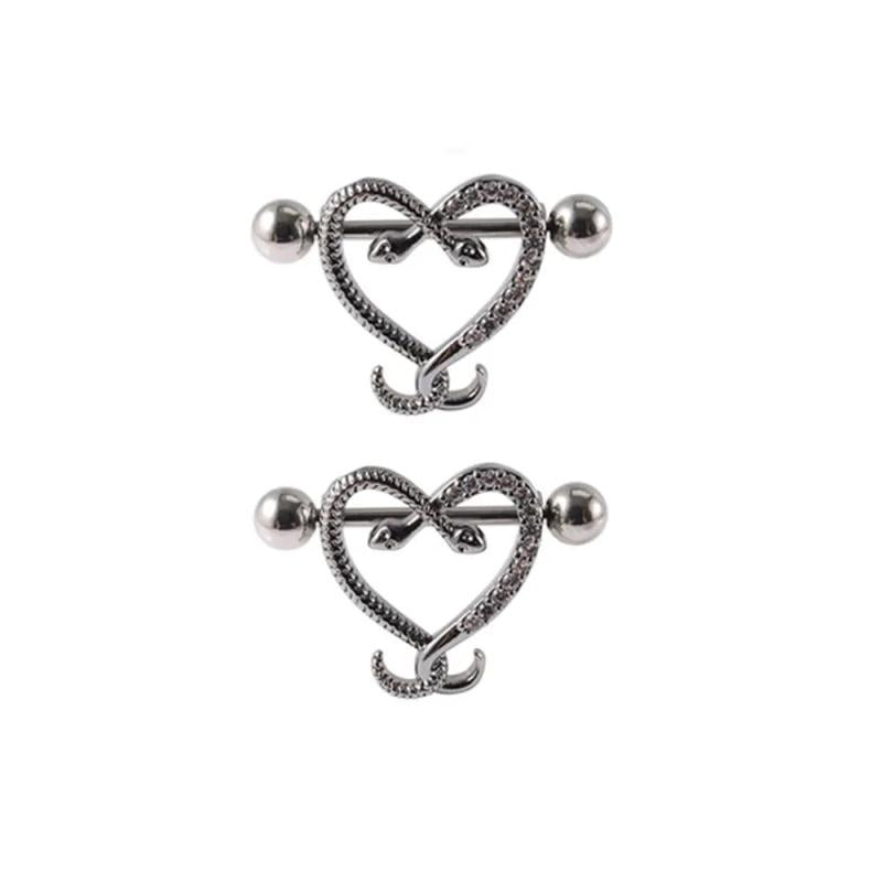 Leosoxs Snake-shaped Love Milk Nail Turtle Milk Ring 14G