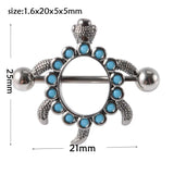 Leosoxs Snake-shaped Love Milk Nail Turtle Milk Ring 14G