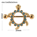 Leosoxs Snake-shaped Love Milk Nail Turtle Milk Ring 14G