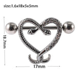 Leosoxs Snake-shaped Love Milk Nail Turtle Milk Ring 14G