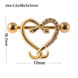 Leosoxs Snake-shaped Love Milk Nail Turtle Milk Ring 14G
