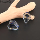 Vankula Glass Jellyfish Ear Gauges Tunnels Plugs Stretcher Earrings