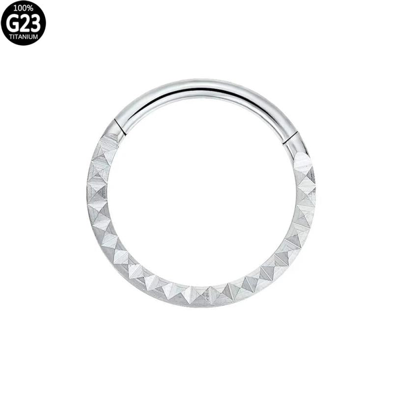Titanium Crystal Tragus Diaphragm Nose Ring