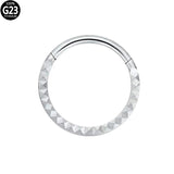 Titanium Crystal Tragus Diaphragm Nose Ring