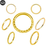 Titanium Crystal Tragus Diaphragm Nose Ring