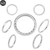 Titanium Crystal Tragus Diaphragm Nose Ring