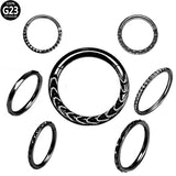 Titanium Crystal Tragus Diaphragm Nose Ring
