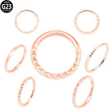 Titanium Crystal Tragus Diaphragm Nose Ring