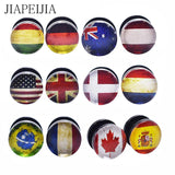Retro Flag Ear Tunnel Plugs Ear Gauges Body Piercing Reamer