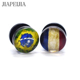 Retro Flag Ear Tunnel Plugs Ear Gauges Body Piercing Reamer