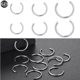 10Pcs G23 Titanium Circular Barbell Horseshoe Ring Nose Ring Accessories