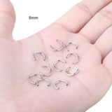 10Pcs G23 Titanium Circular Barbell Horseshoe Ring Nose Ring Accessories