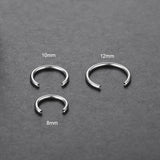 10Pcs G23 Titanium Circular Barbell Horseshoe Ring Nose Ring Accessories