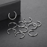 10Pcs G23 Titanium Circular Barbell Horseshoe Ring Nose Ring Accessories