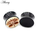2pcs Punk Skull Ear Plugs Expanders Earring Gauges