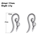 Surgical Steel Heavy Ear Weights Pan Flower Hoop Earring Piercing Body Jewelry