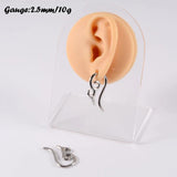 Surgical Steel Heavy Ear Weights Pan Flower Hoop Earring Piercing Body Jewelry