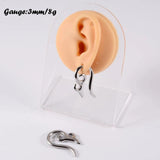 Surgical Steel Heavy Ear Weights Pan Flower Hoop Earring Piercing Body Jewelry