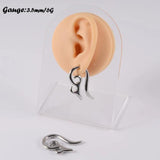 Surgical Steel Heavy Ear Weights Pan Flower Hoop Earring Piercing Body Jewelry