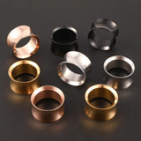 2PCS Stainless Steel Ear Plugs Gauges Tunnels Expander Body Jewelry