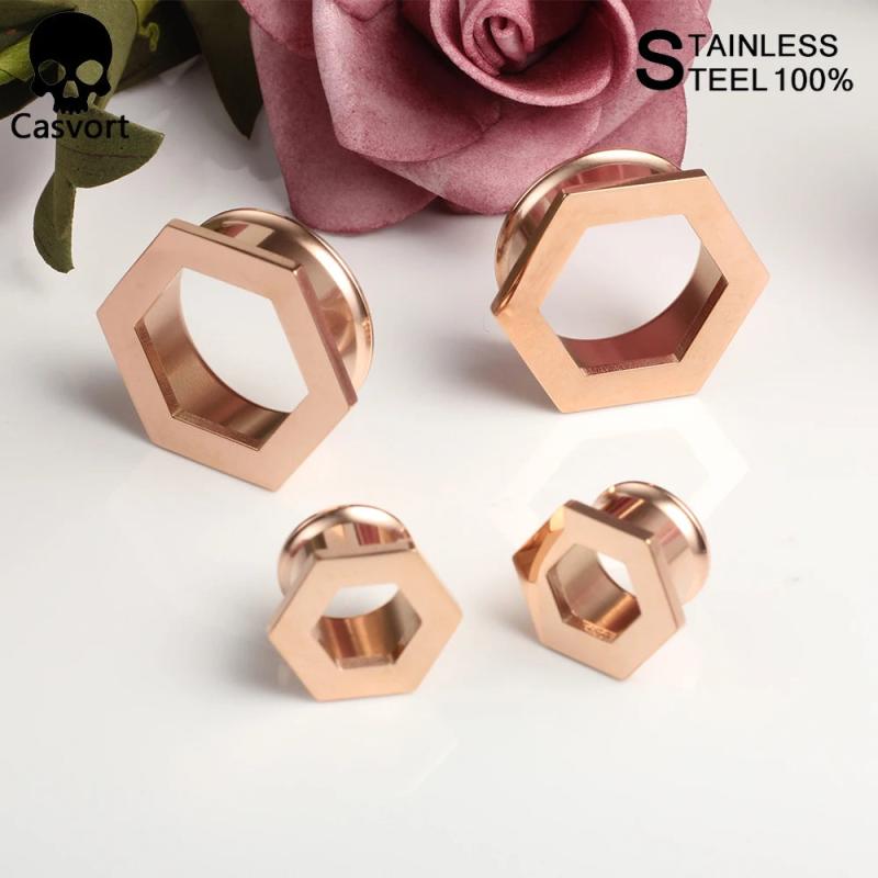 2PCS Stainless Steel Ear Weights Body Piercing Jewelry