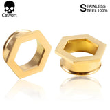 2PCS Stainless Steel Ear Weights Body Piercing Jewelry