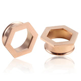 2PCS Stainless Steel Ear Weights Body Piercing Jewelry