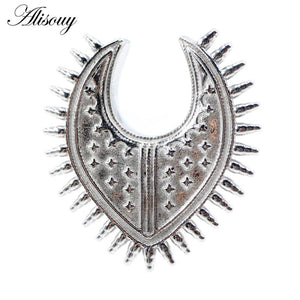 Stainless Steel Star Spike Cone Saddle Ear Tunnel Plugs Expander