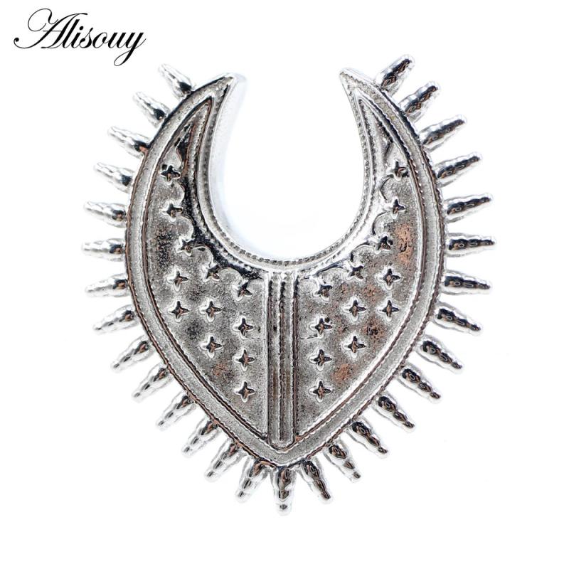 Stainless Steel Star Spike Cone Saddle Ear Tunnel Plugs Expander