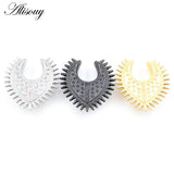 Stainless Steel Star Spike Cone Saddle Ear Tunnel Plugs Expander