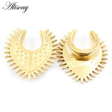 Stainless Steel Star Spike Cone Saddle Ear Tunnel Plugs Expander