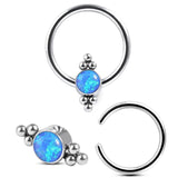 g23 Titanium Opal Nipple Labret Lip Eyebrow Nose Rings