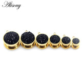 Resin DIY Pendant Stainless Steel Ear Plugs Tunnel Expander Piercing