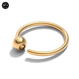 G23 Titanium Nose Ring Head Welding Ball Clip Piercing Jewelry