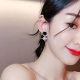 2 Pcs Star Moon Pendant Ear Tunnel Gauges Flesh Piercing Expander Earring