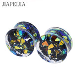 Multicolor Acrylic Double Flared Plug Ear Tunnels Gauges Ear Stretcher