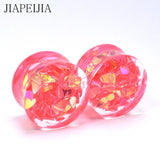 Multicolor Acrylic Double Flared Plug Ear Tunnels Gauges Ear Stretcher