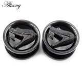 Stainless Steel Snake Head Ear Tunnels Plugs Flesh Expanders Gauges Piercing